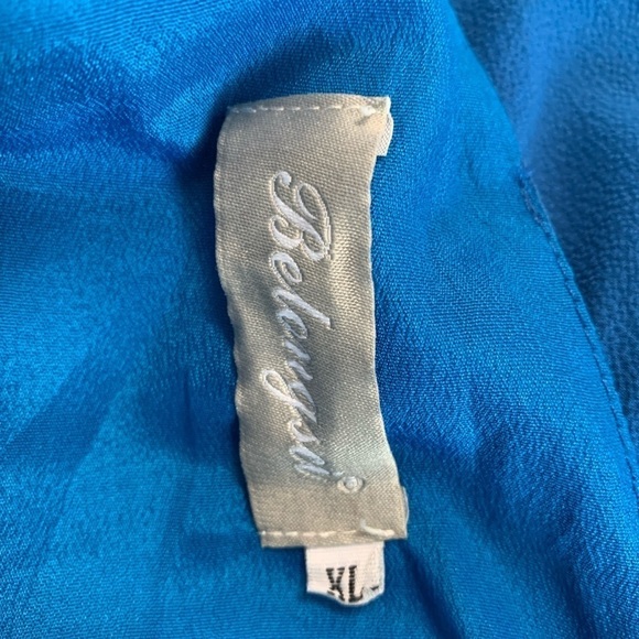 Belongsci Royal Blue Arm Ruffle Dress Size XL/2 - Picture 10 of 17